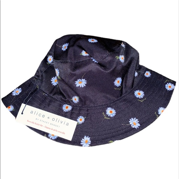 NWT Alice + Olivia Daisy Reversible Bucket Hat - Picture 6 of 6